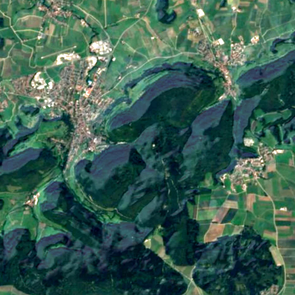 Albtrauf Heubach seen from above (Sentinel-2)