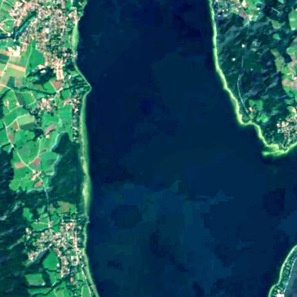 Ammersee seen from above (Sentinel-2)
