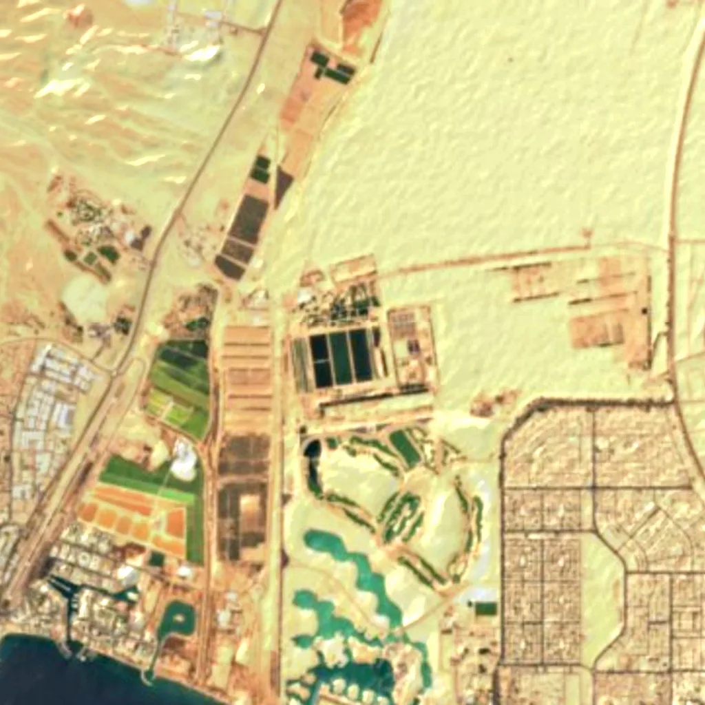 Aqaba Bird Observatory seen from above (Sentinel-2)