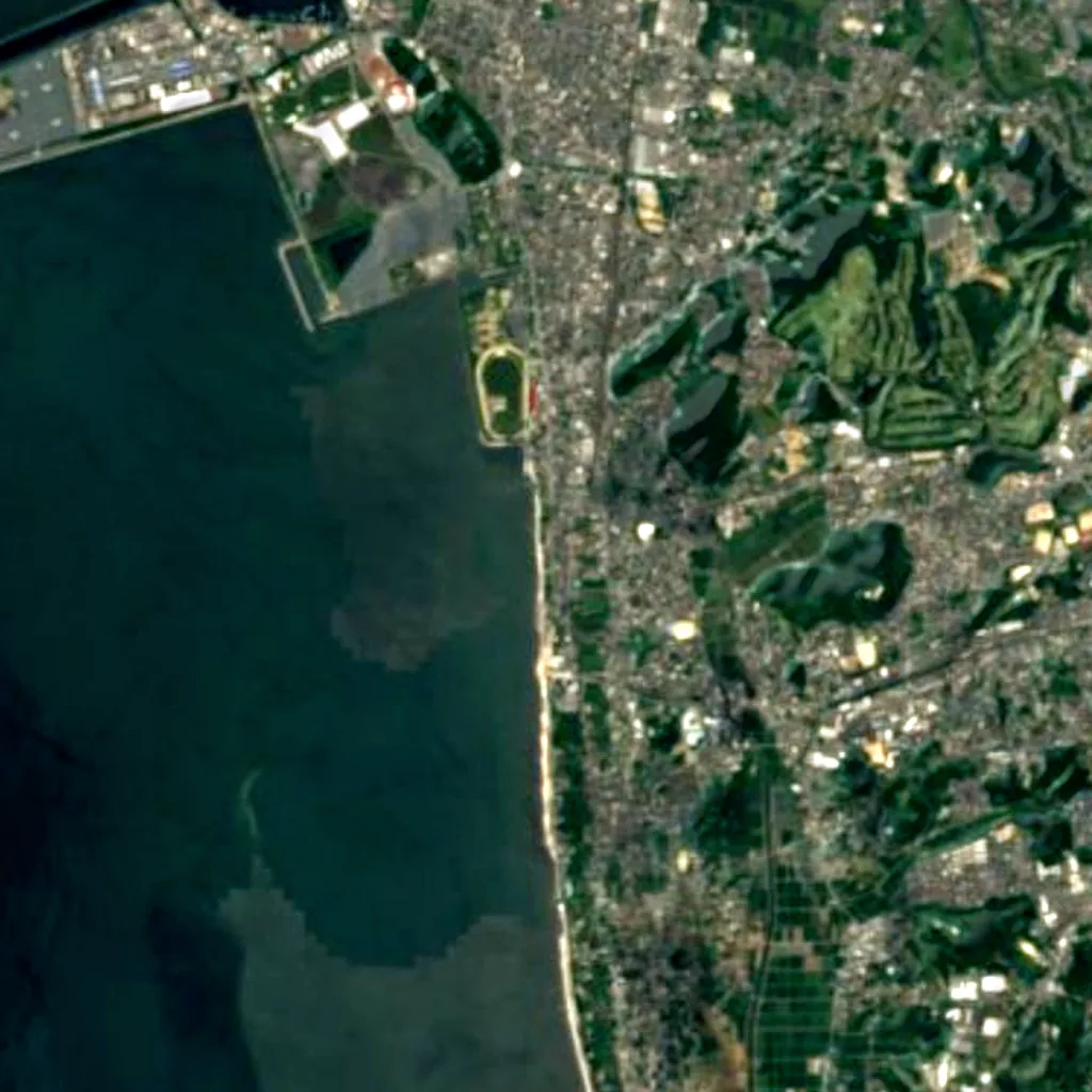 Arao Higata seen from above (Sentinel-2)