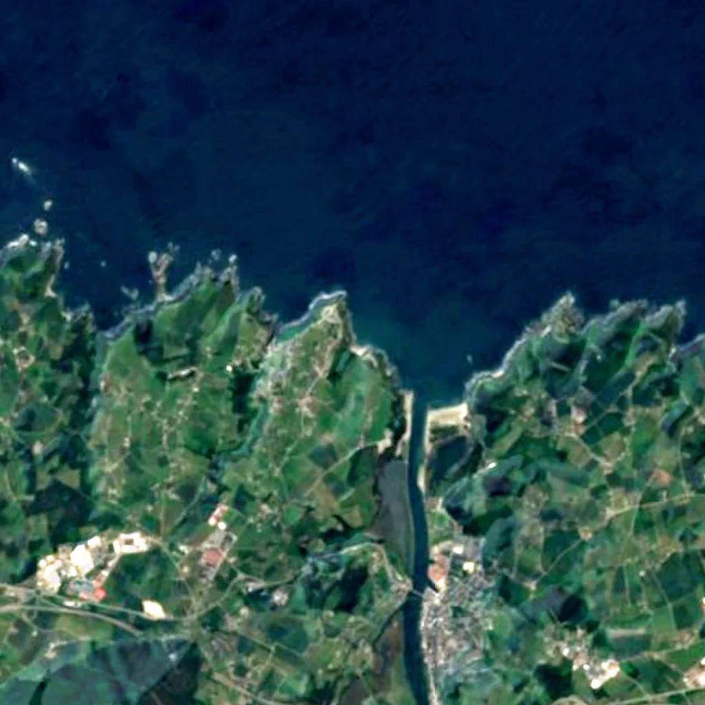 Arnielles Beach seen from above (Sentinel-2)