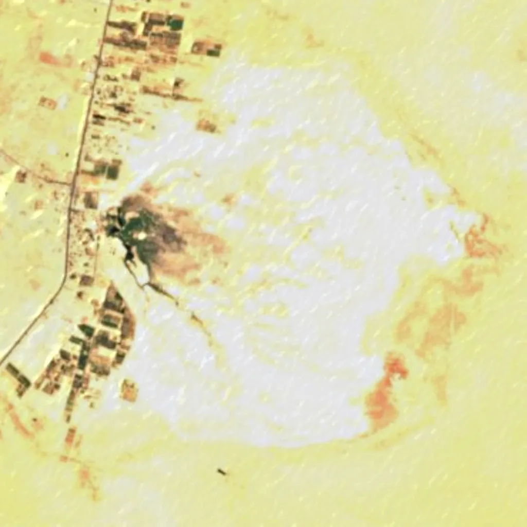 Azraq Wetland Reserve seen from above (Sentinel-2)