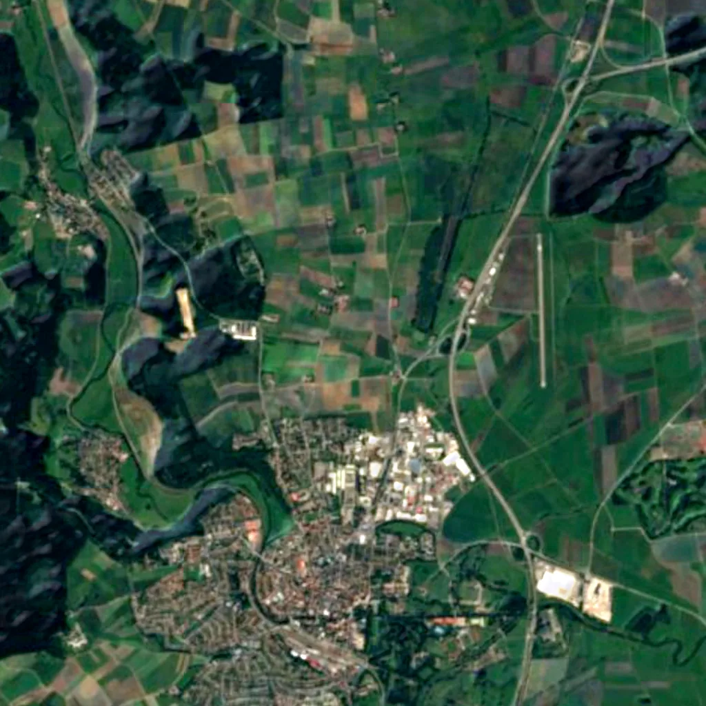 Baar seen from above (Sentinel-2)