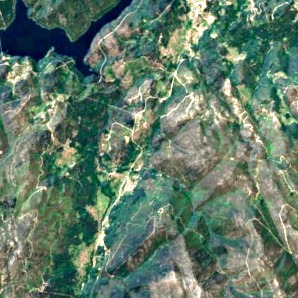 Baixa Limia e Serra do Xurés Natural Park seen from above (Sentinel-2)