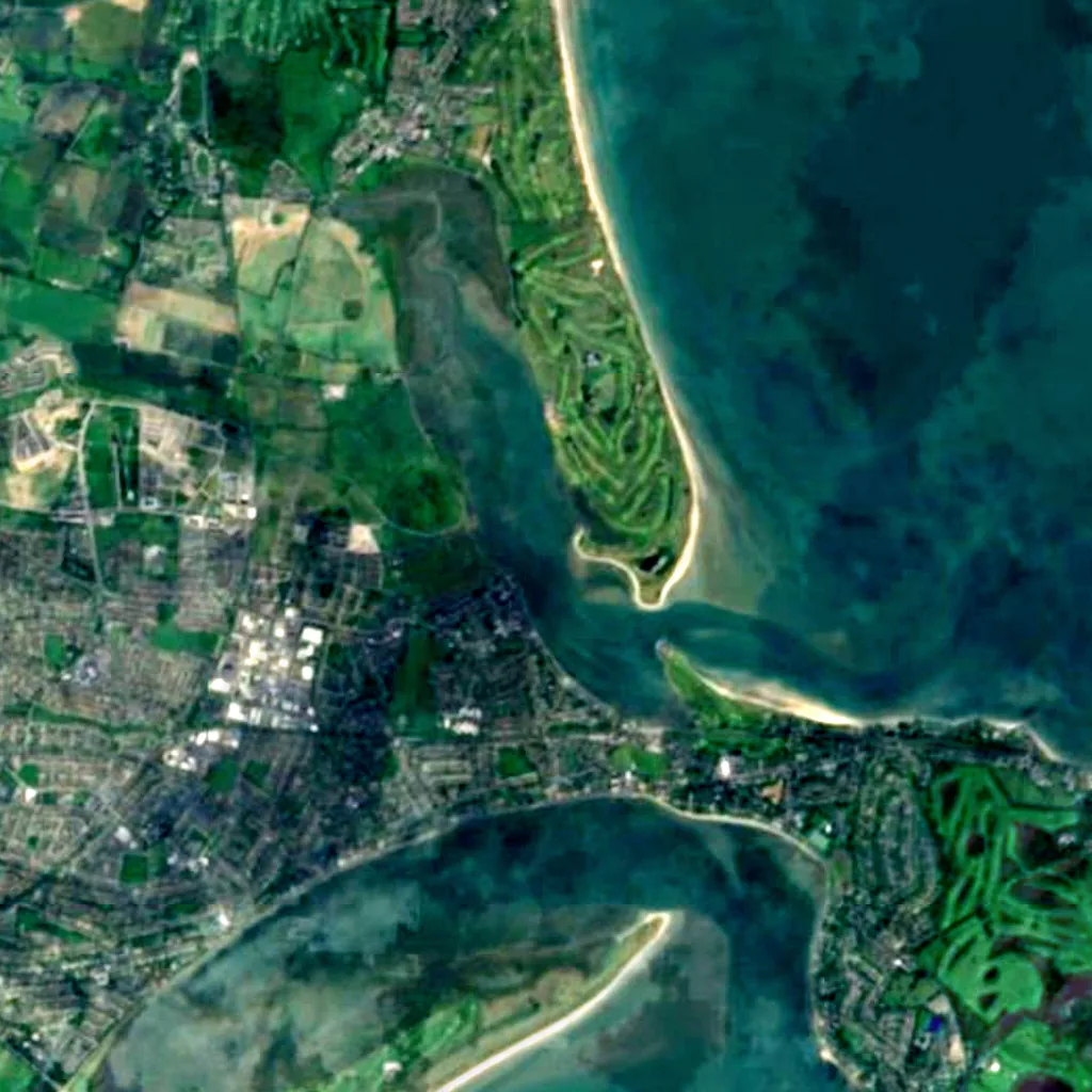 Baldoyle Bay seen from above (Sentinel-2)