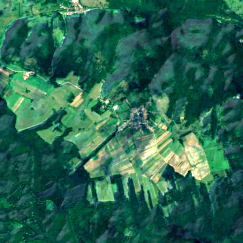 Baradla Domica cave system seen from above (Sentinel-2)