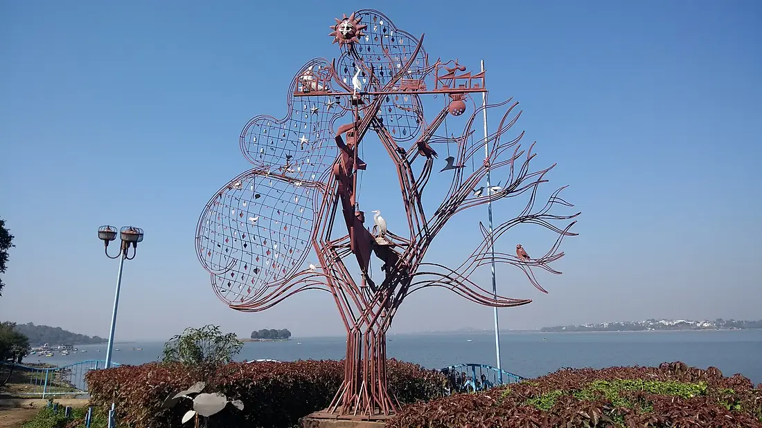 Noha installation friend view from Bhopal lake