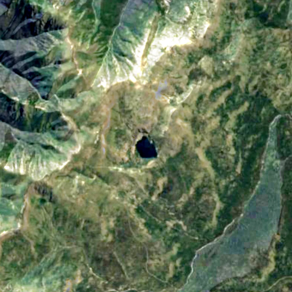 Blue Lake seen from above (Sentinel-2)