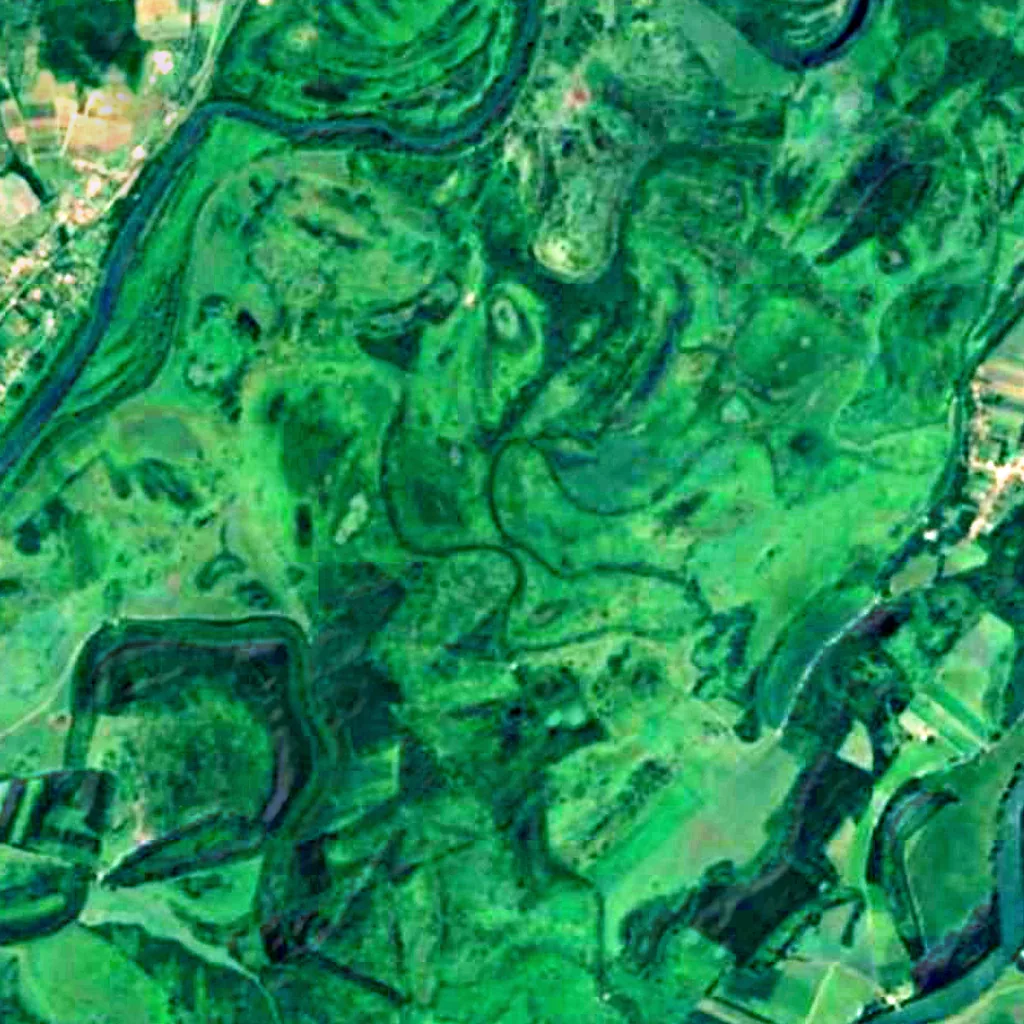 Bodrogzug seen from above (Sentinel-2)