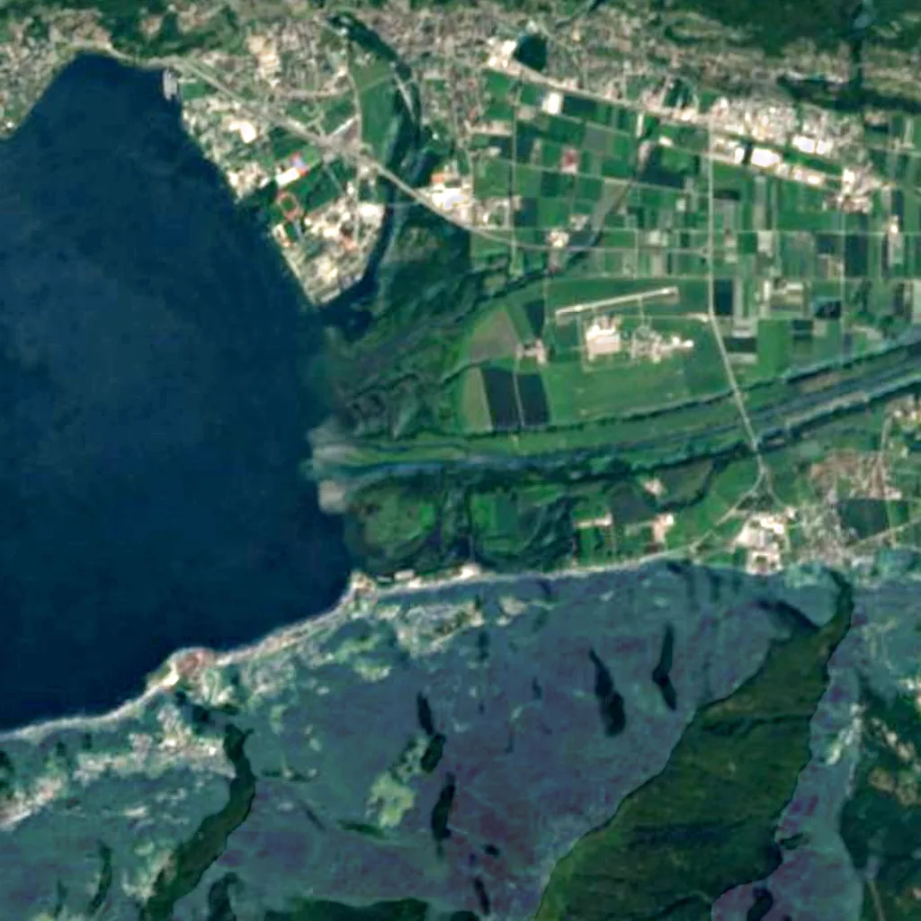 Bolle di Magadino seen from above (Sentinel-2)