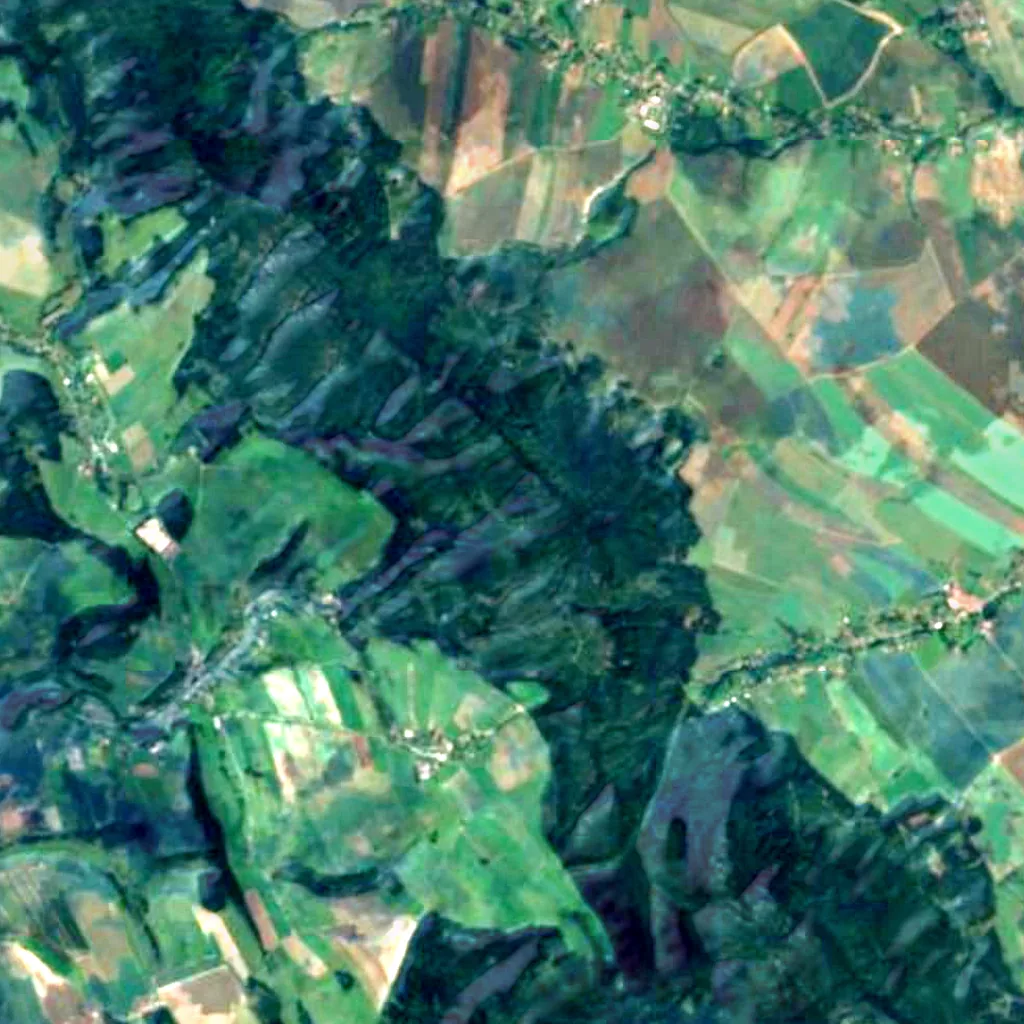 Broumovsko seen from above (Sentinel-2)