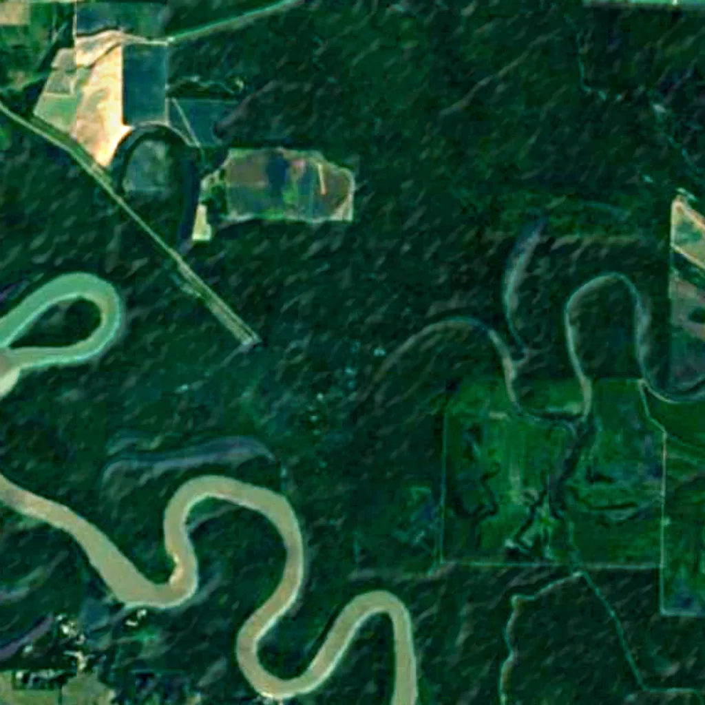 Cache River National Wildlife Refuge seen from above (Sentinel-2)