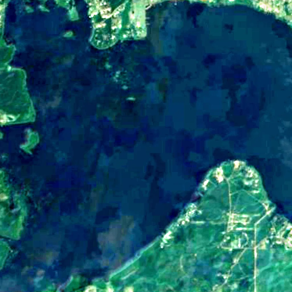 Caddo Lake seen from above (Sentinel-2)
