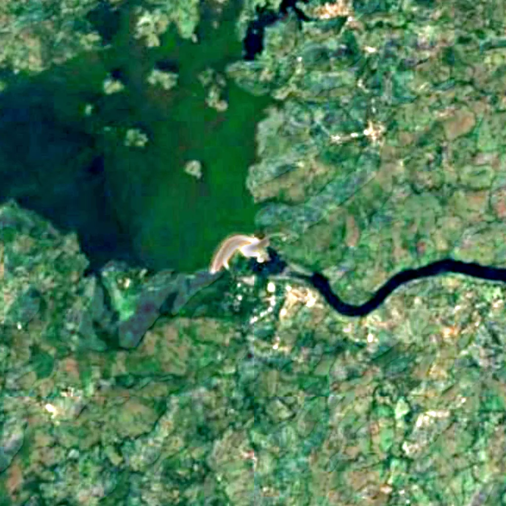 Cerrón Grande Dam seen from above (Sentinel-2)