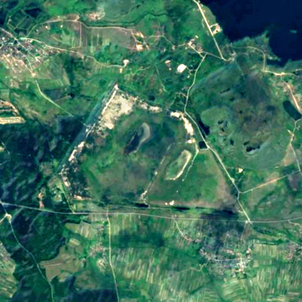 Cholhynskyi ornithological preserve seen from above (Sentinel-2)