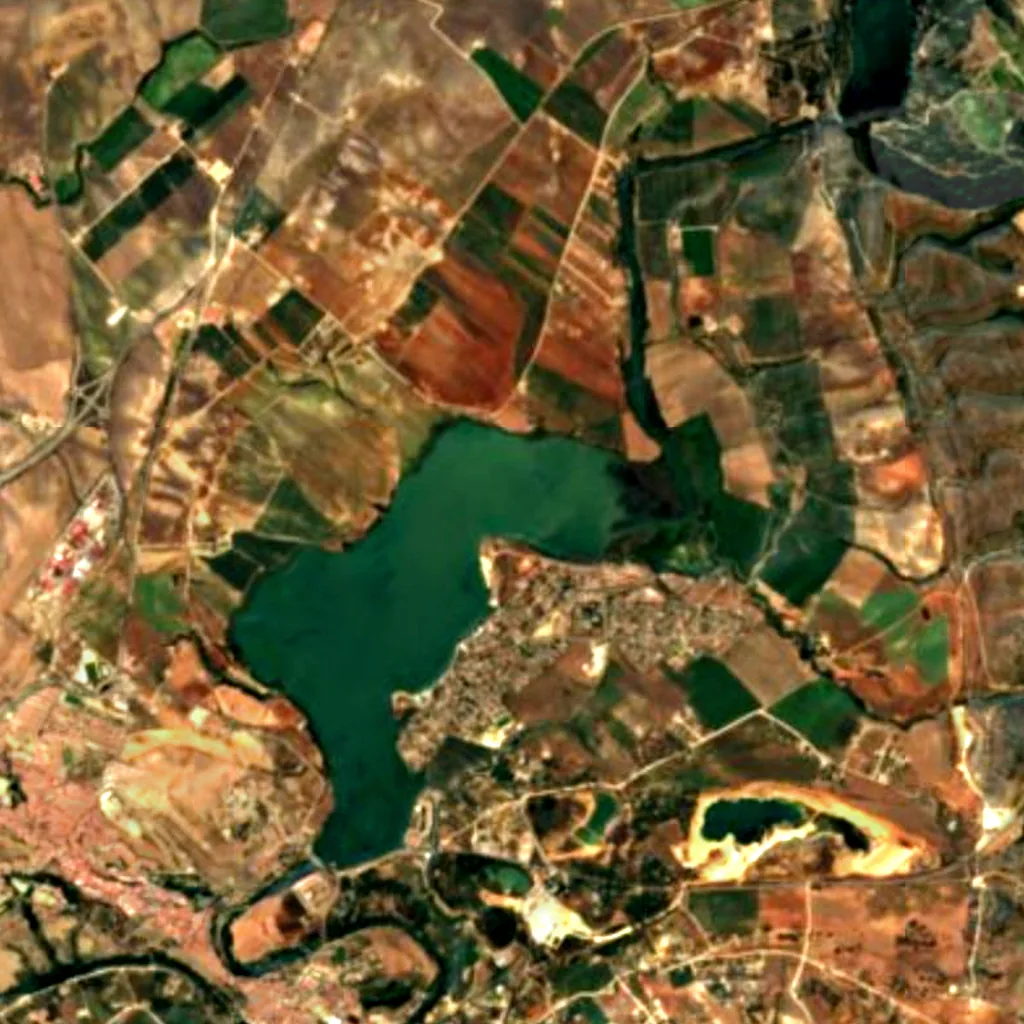 Cola del Embalse de Arcos seen from above (Sentinel-2)