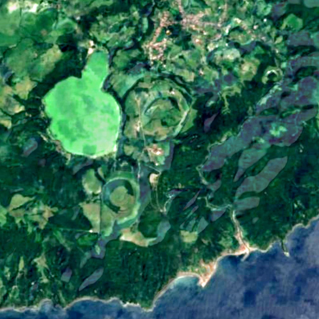 Complexo Vulcânico das Furnas seen from above (Sentinel-2)