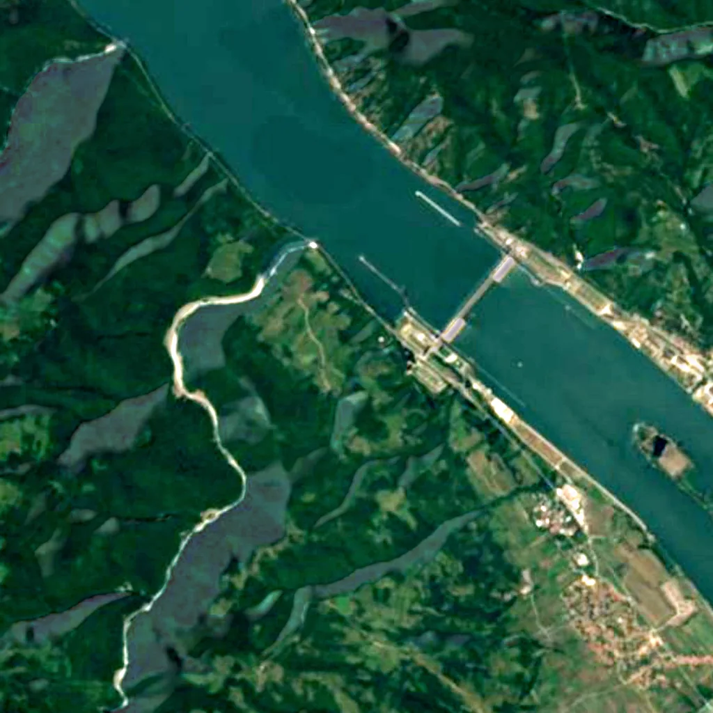 Đerdap National Park seen from above (Sentinel-2)