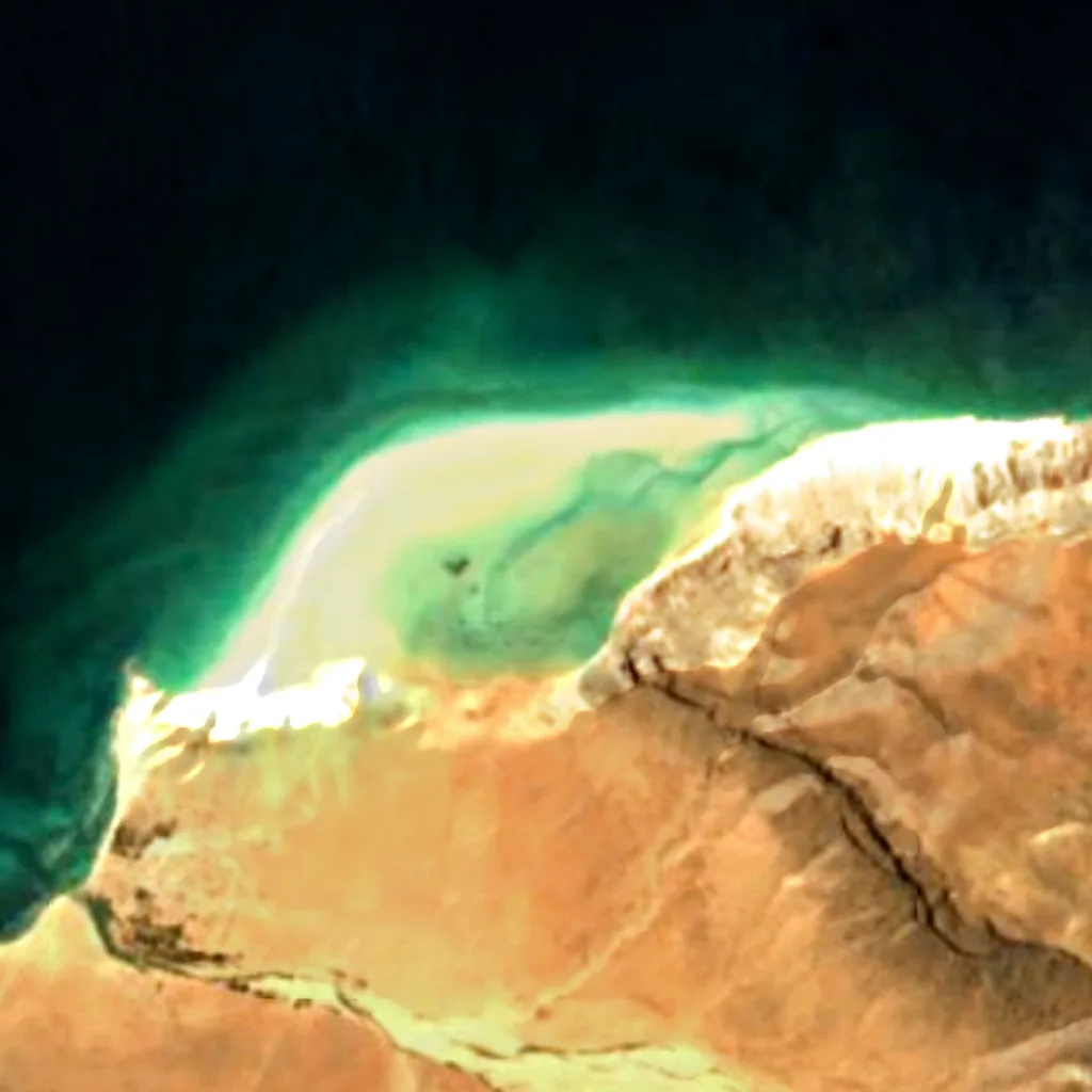 Detwah Lagoon seen from above (Sentinel-2)