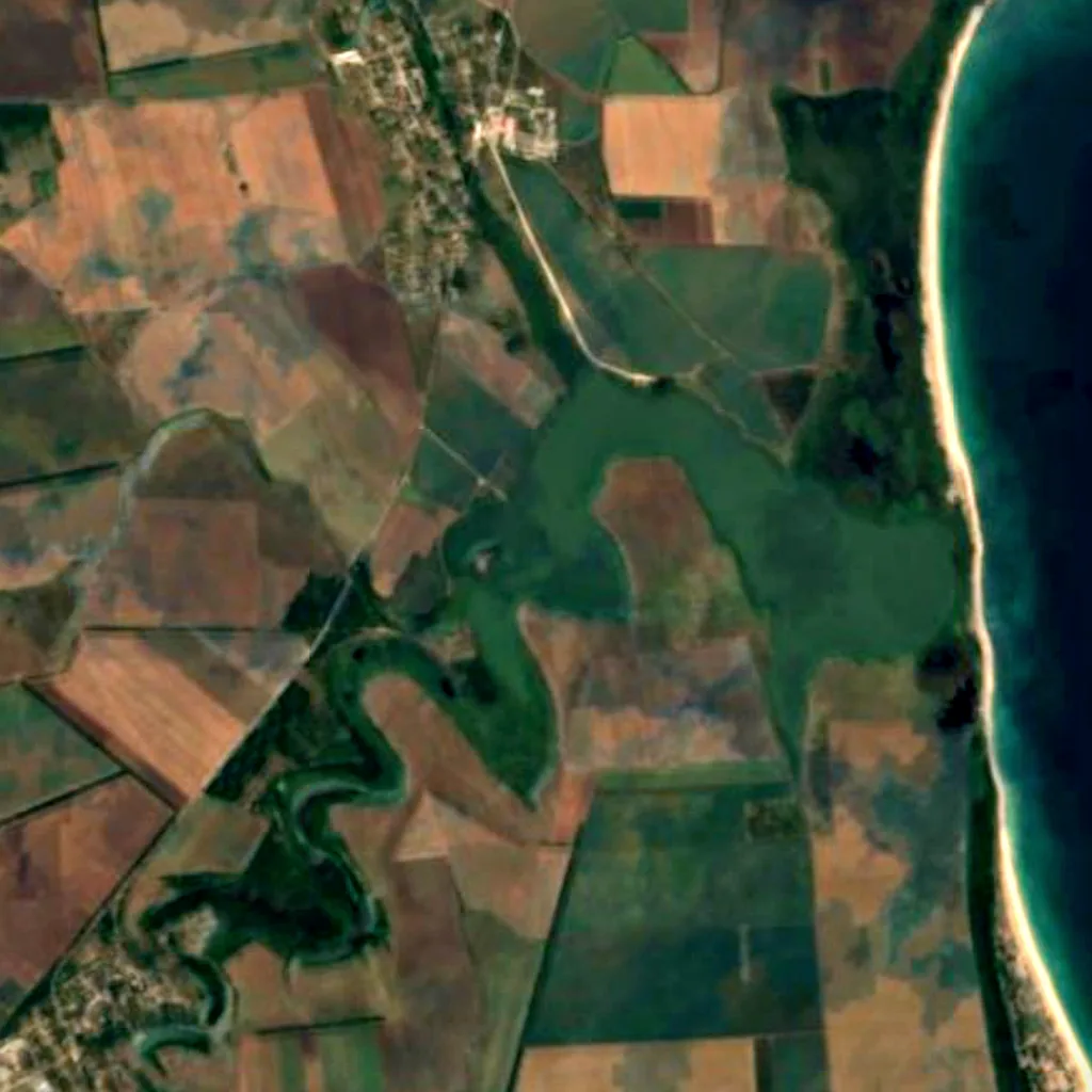 Durankulak lake seen from above (Sentinel-2)