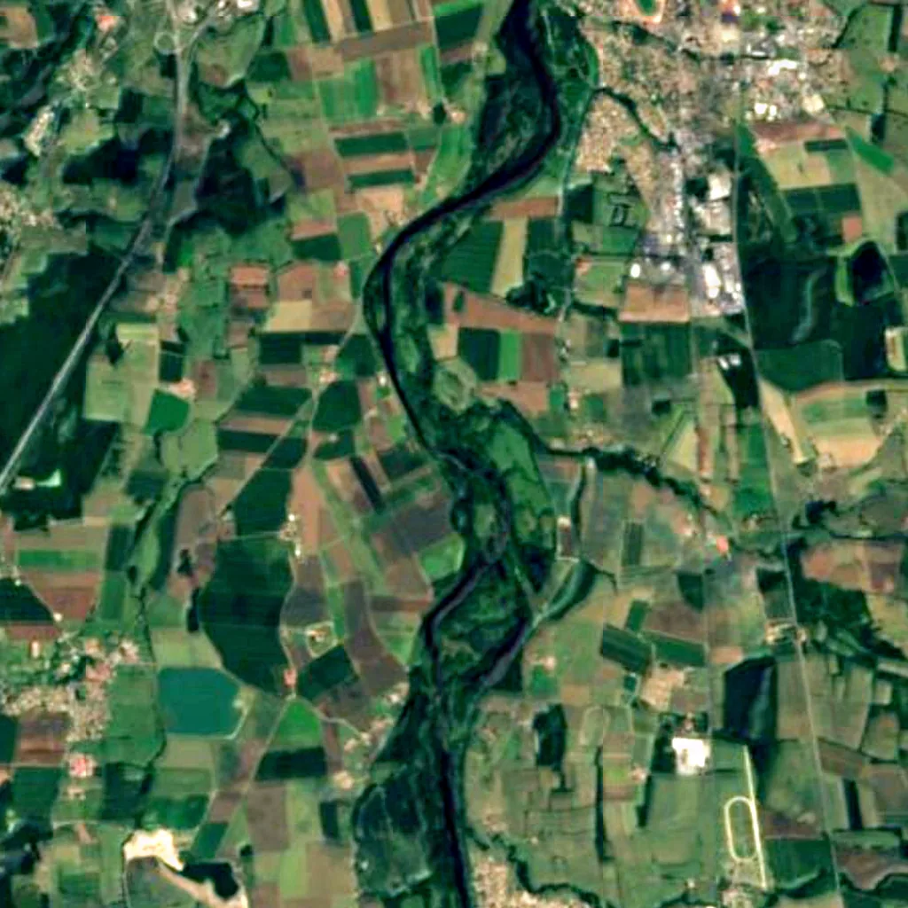 Écozone du Forez seen from above (Sentinel-2)