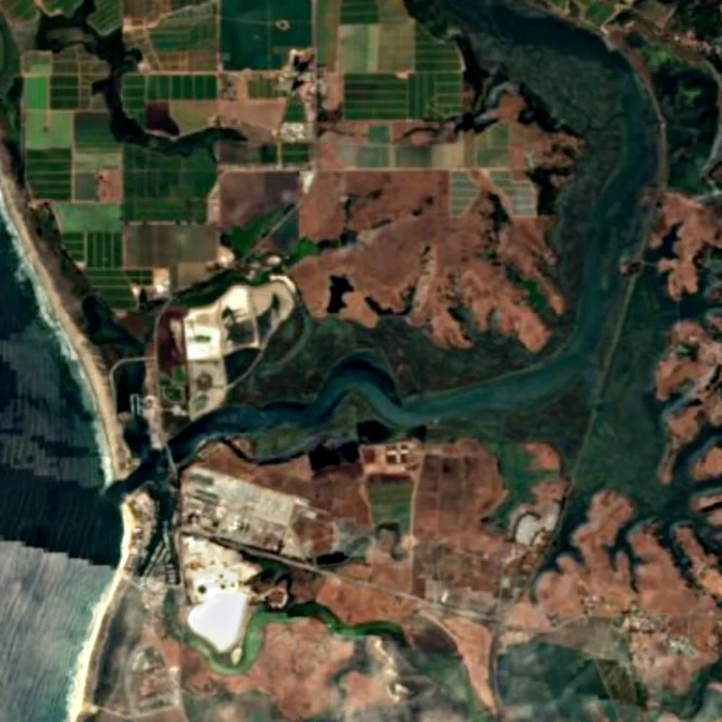 Elkhorn Slough seen from above (Sentinel-2)