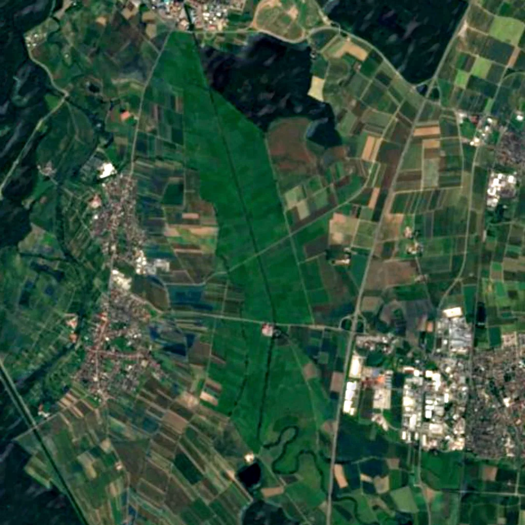Elzniederung zwischen Kenzingen und Rust seen from above (Sentinel-2)