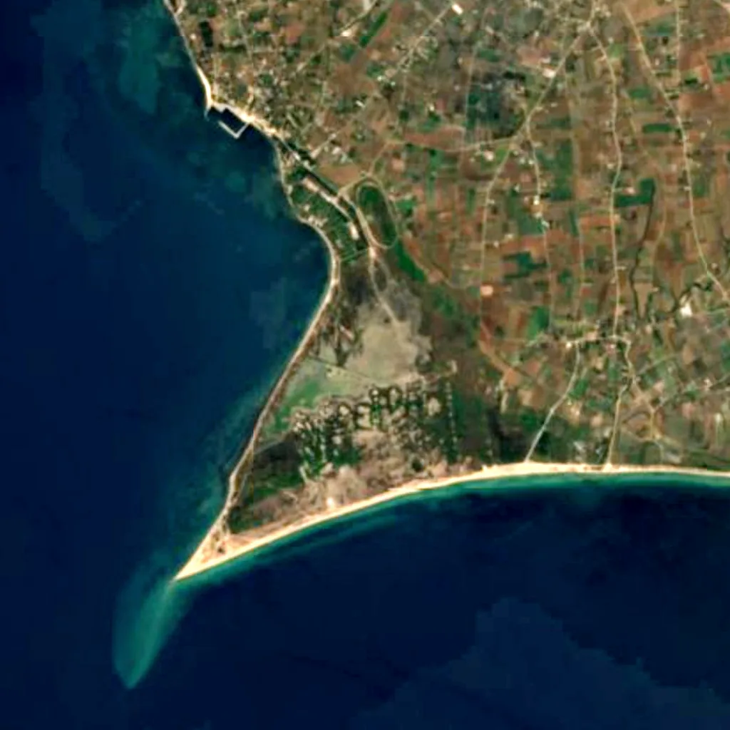 Epanomi Lagoon seen from above (Sentinel-2)