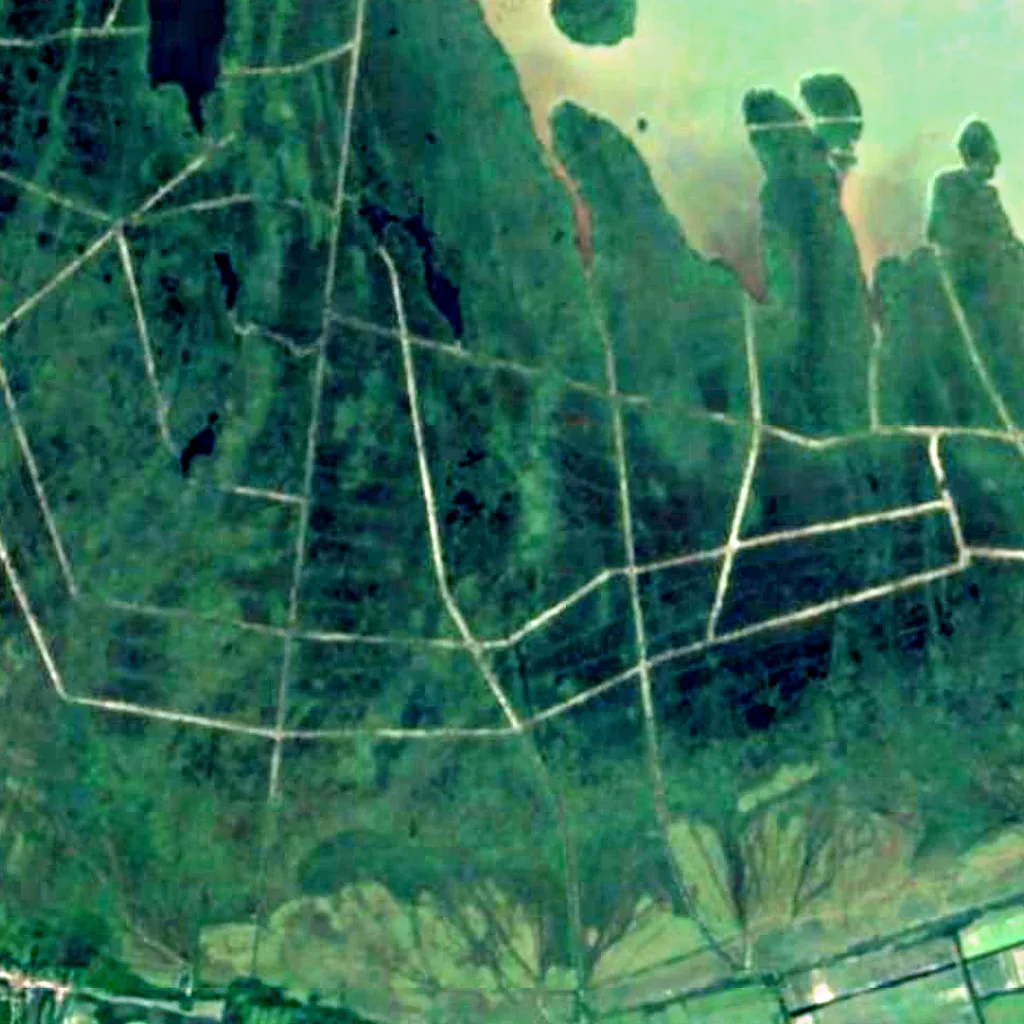Fertő-Hanság National Park seen from above (Sentinel-2)
