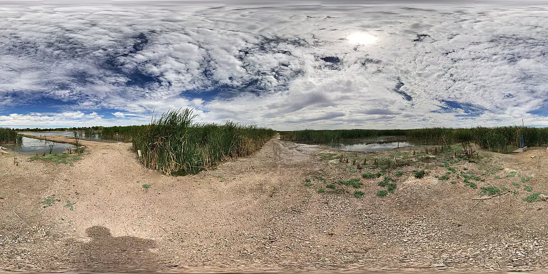 360 degree panorama from Wetlands Walk at Fivebough Wetlands (1)