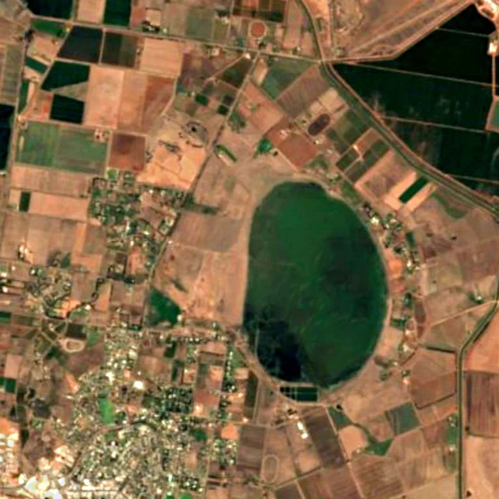 Fivebough and Tuckerbil Swamps seen from above (Sentinel-2)
