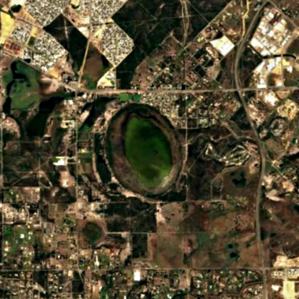 Forrestdale Lake seen from above (Sentinel-2)