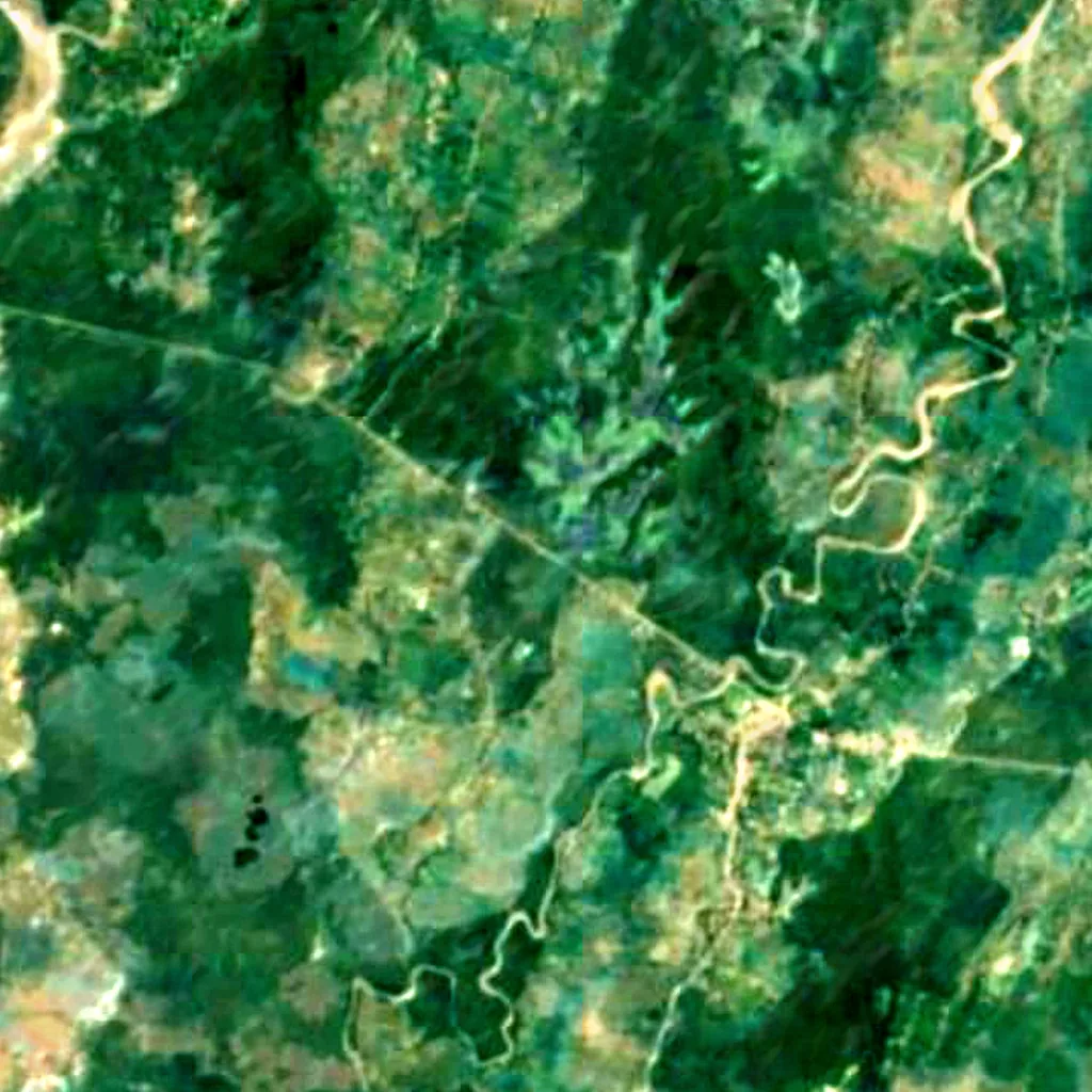 Ghodaghodi Tal seen from above (Sentinel-2)
