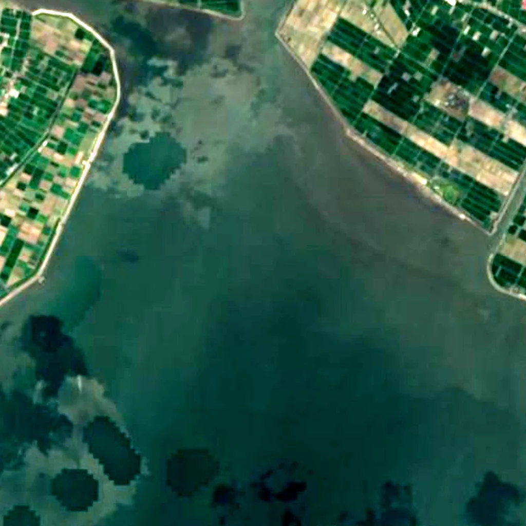 Higashiyoka-higata seen from above (Sentinel-2)