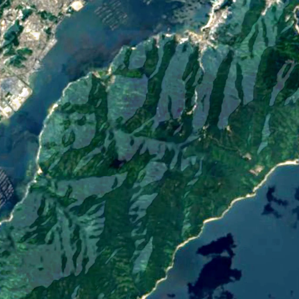 Itsukushima seen from above (Sentinel-2)
