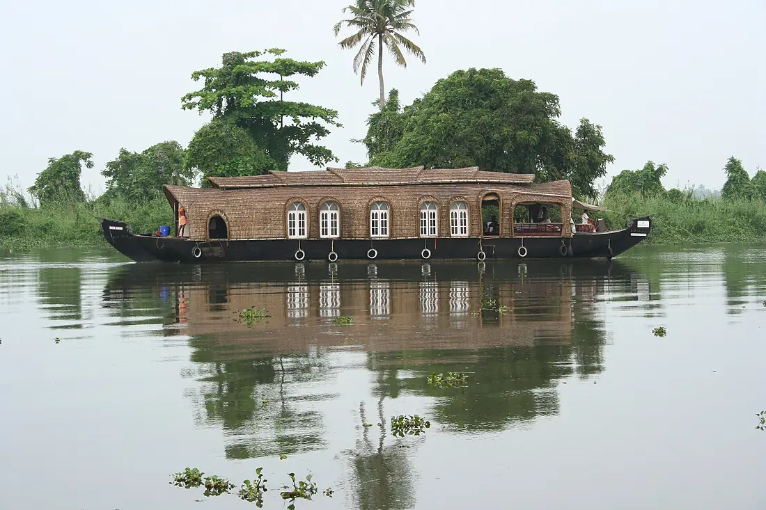 A Houseboat in Backwaters of Kerala
