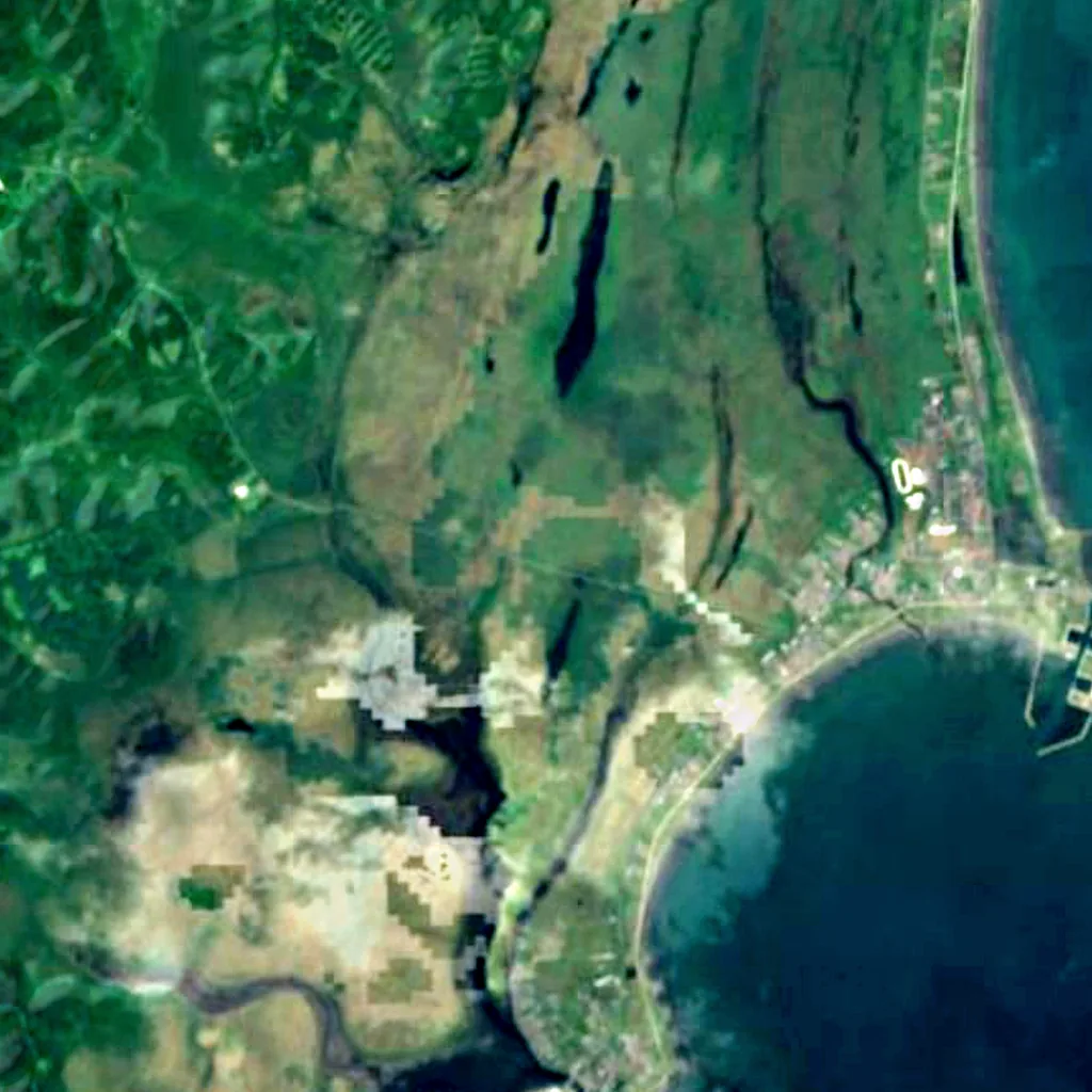 Kiritappu Wetland seen from above (Sentinel-2)