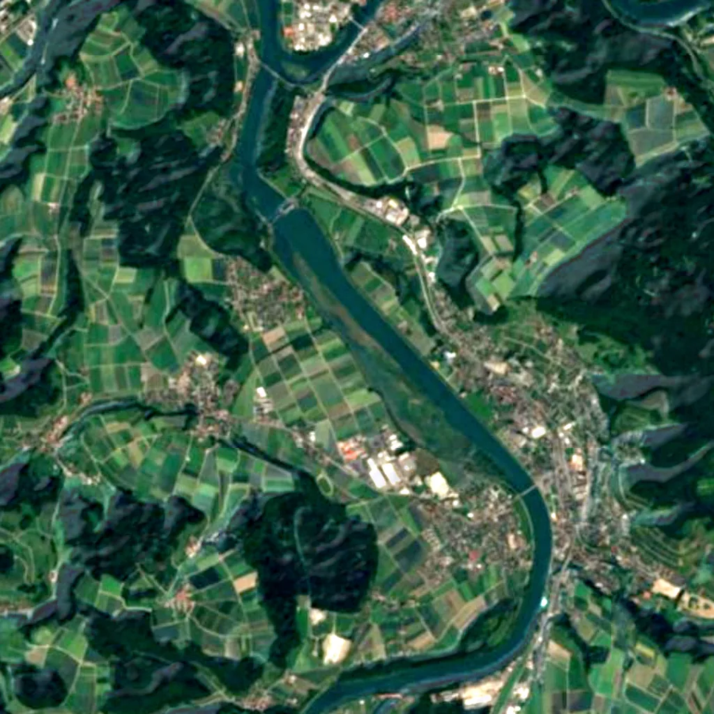 Klingnauer Stausee seen from above (Sentinel-2)