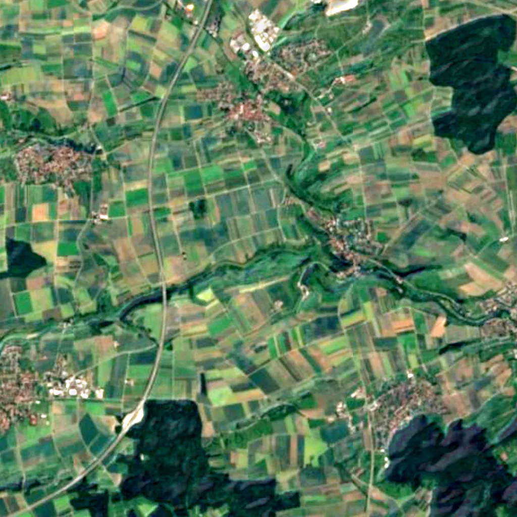 Kochhartgraben und Ammertalhänge seen from above (Sentinel-2)