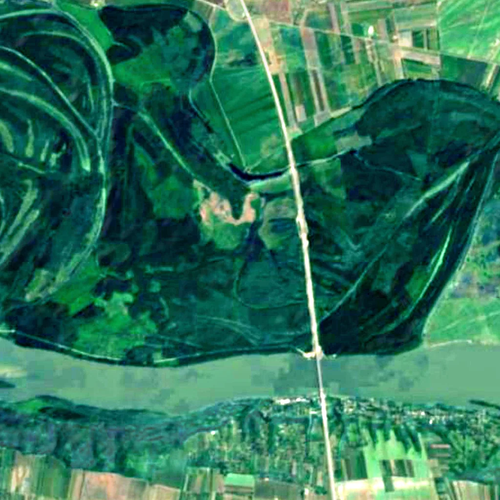 Koviljsko-Petrovaradinski Rit seen from above (Sentinel-2)
