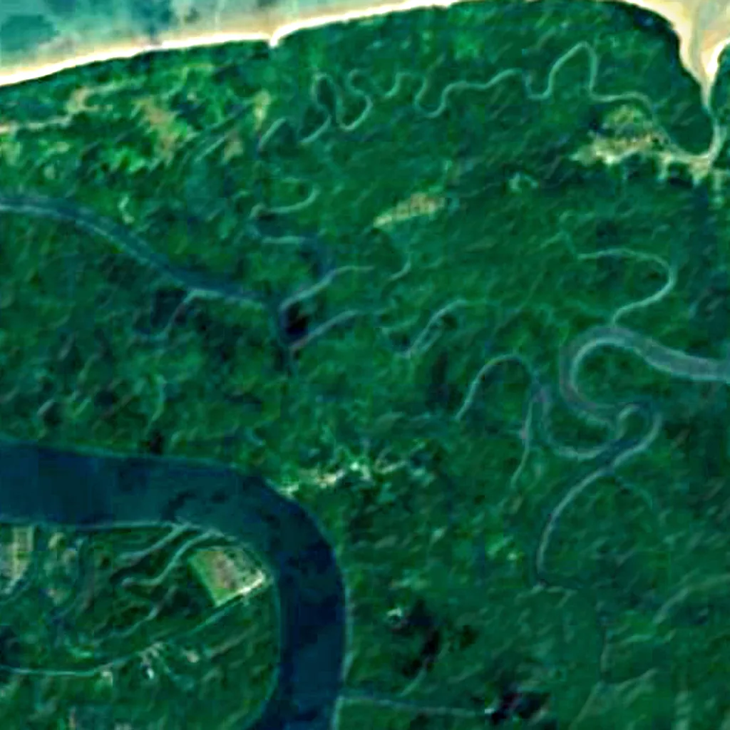 Kuching Wetlands National Park seen from above (Sentinel-2)
