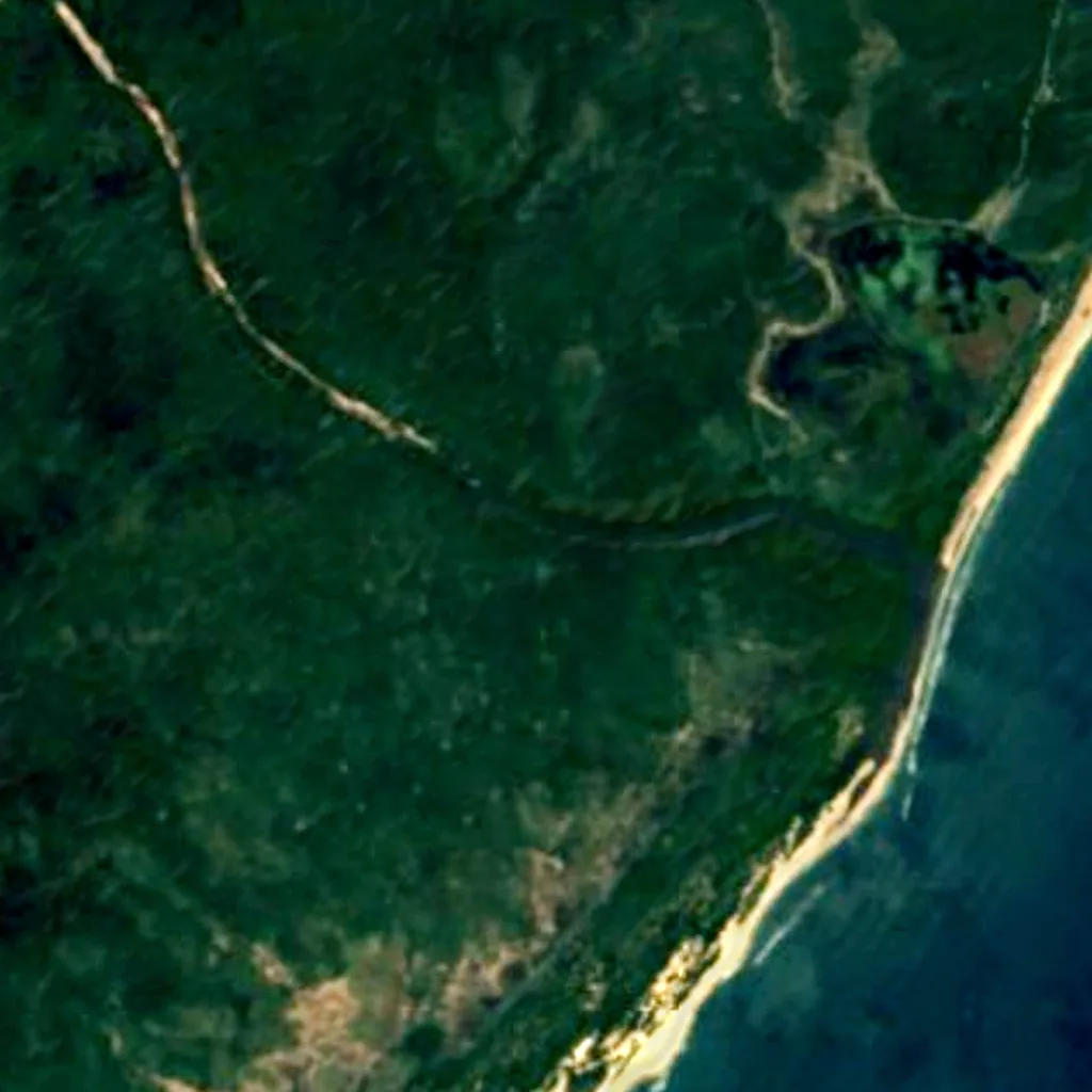 Kumana National Park seen from above (Sentinel-2)