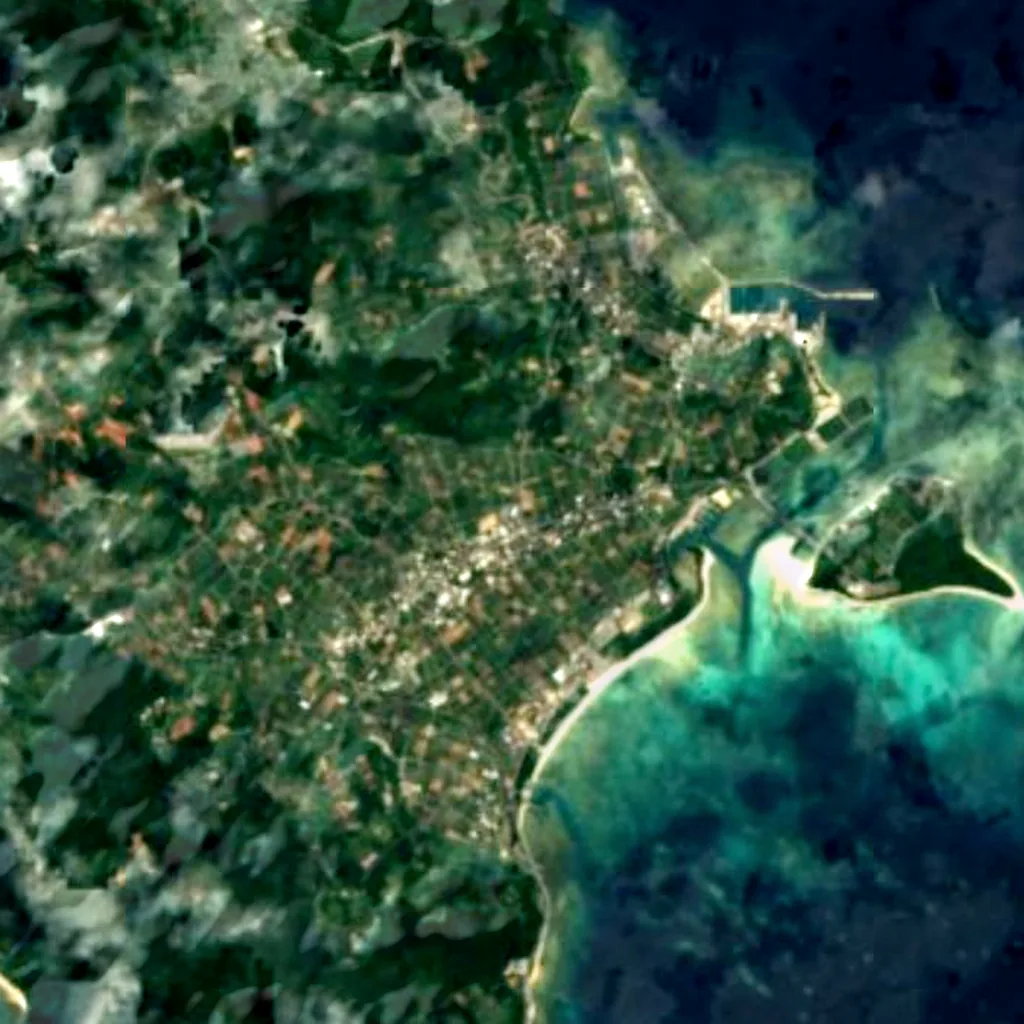 Kumejima seen from above (Sentinel-2)