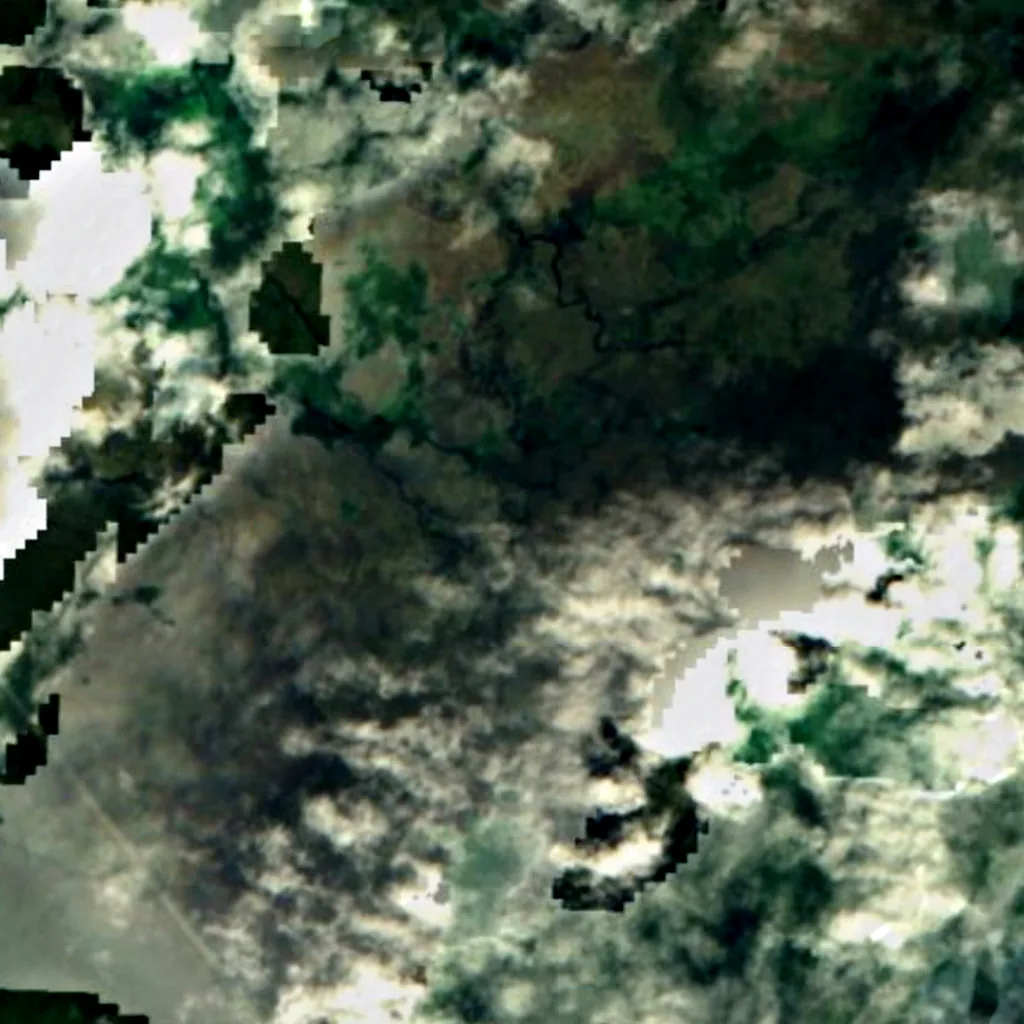 Kushiro-shitsugen National Park seen from above (Sentinel-2)