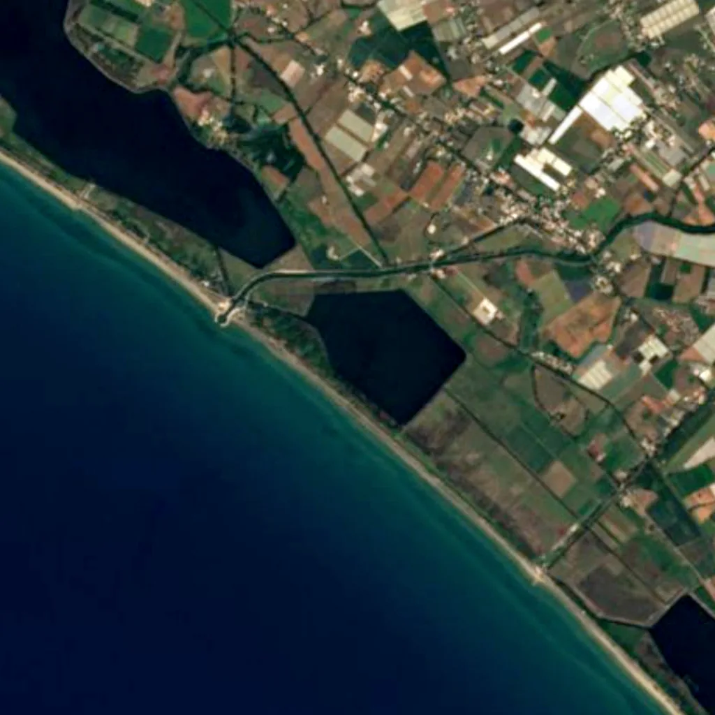Lago dei Monaci seen from above (Sentinel-2)