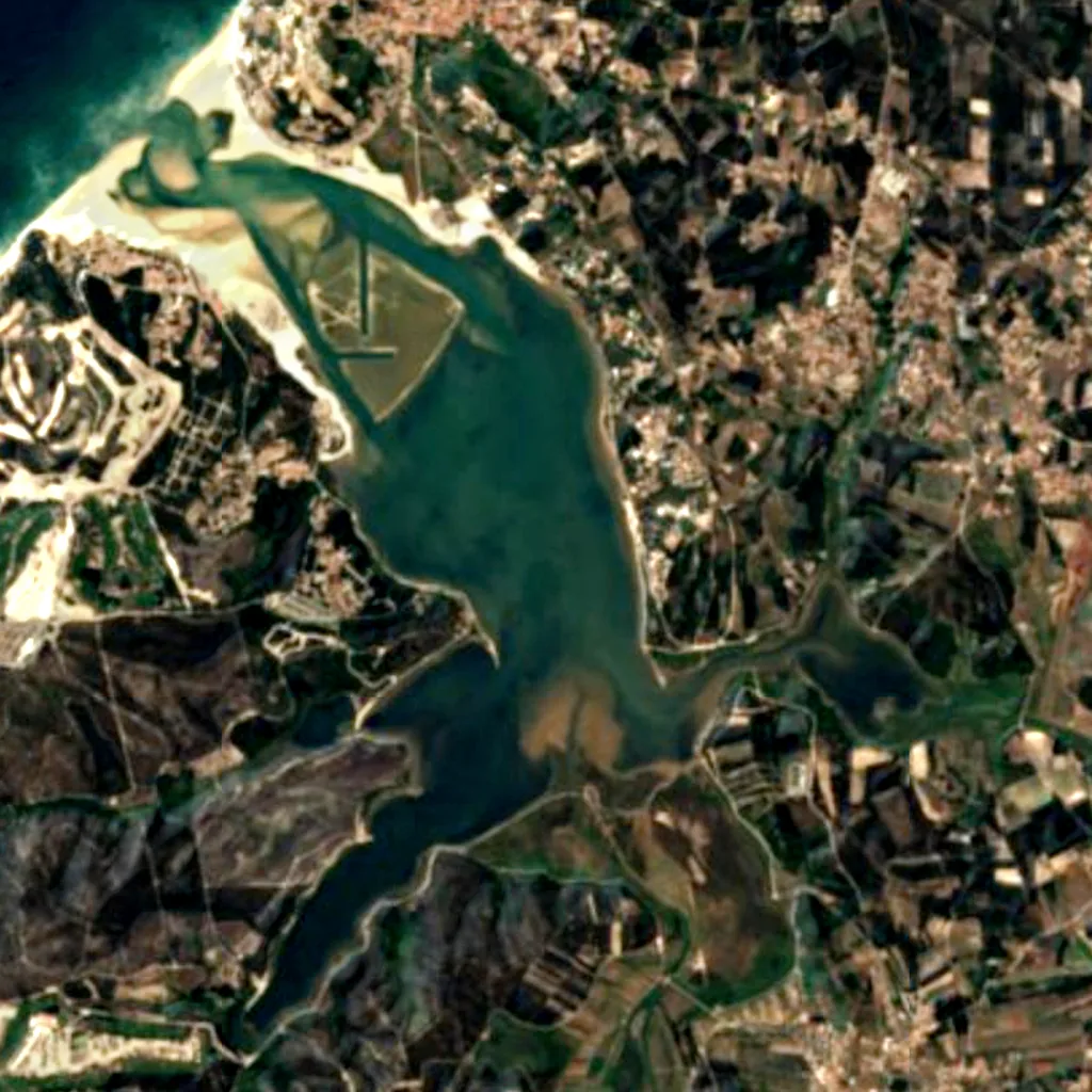 Lagoa de Óbidos seen from above (Sentinel-2)