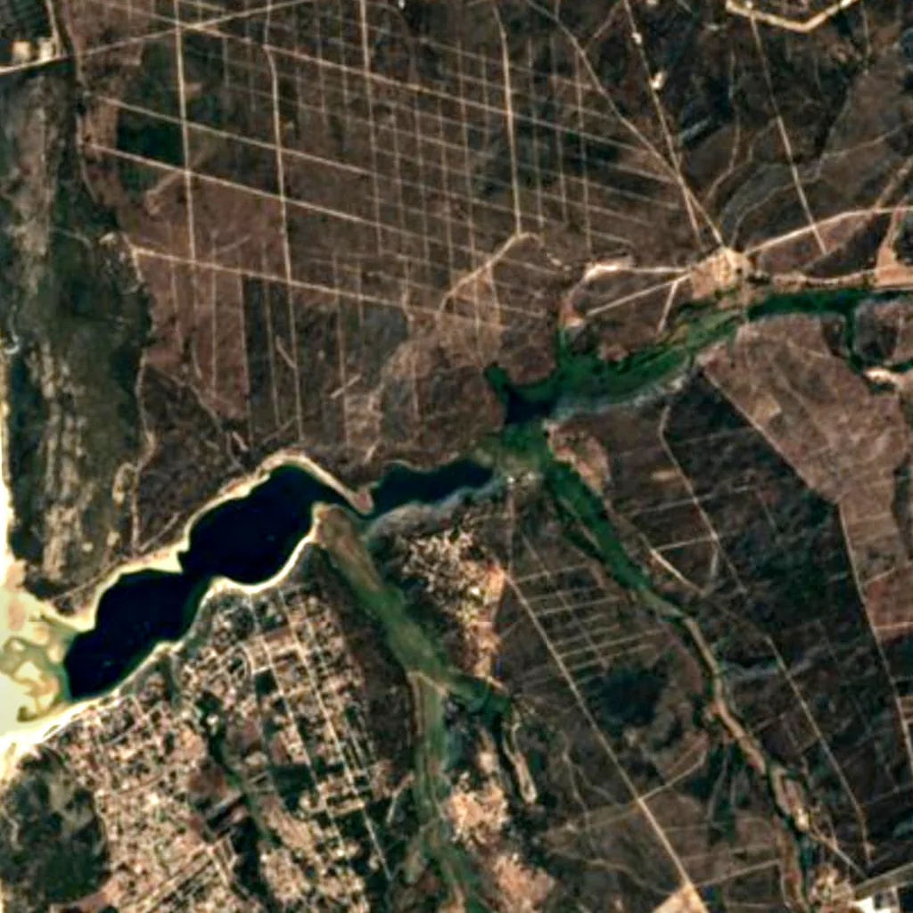 Lagoa Pequena seen from above (Sentinel-2)