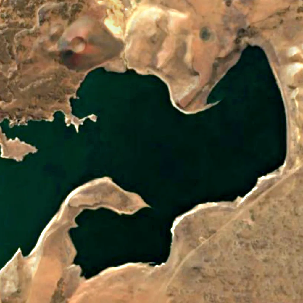 Laguna Blanca National Park seen from above (Sentinel-2)