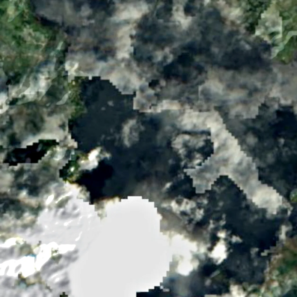 Laguna de la Cocha seen from above (Sentinel-2)