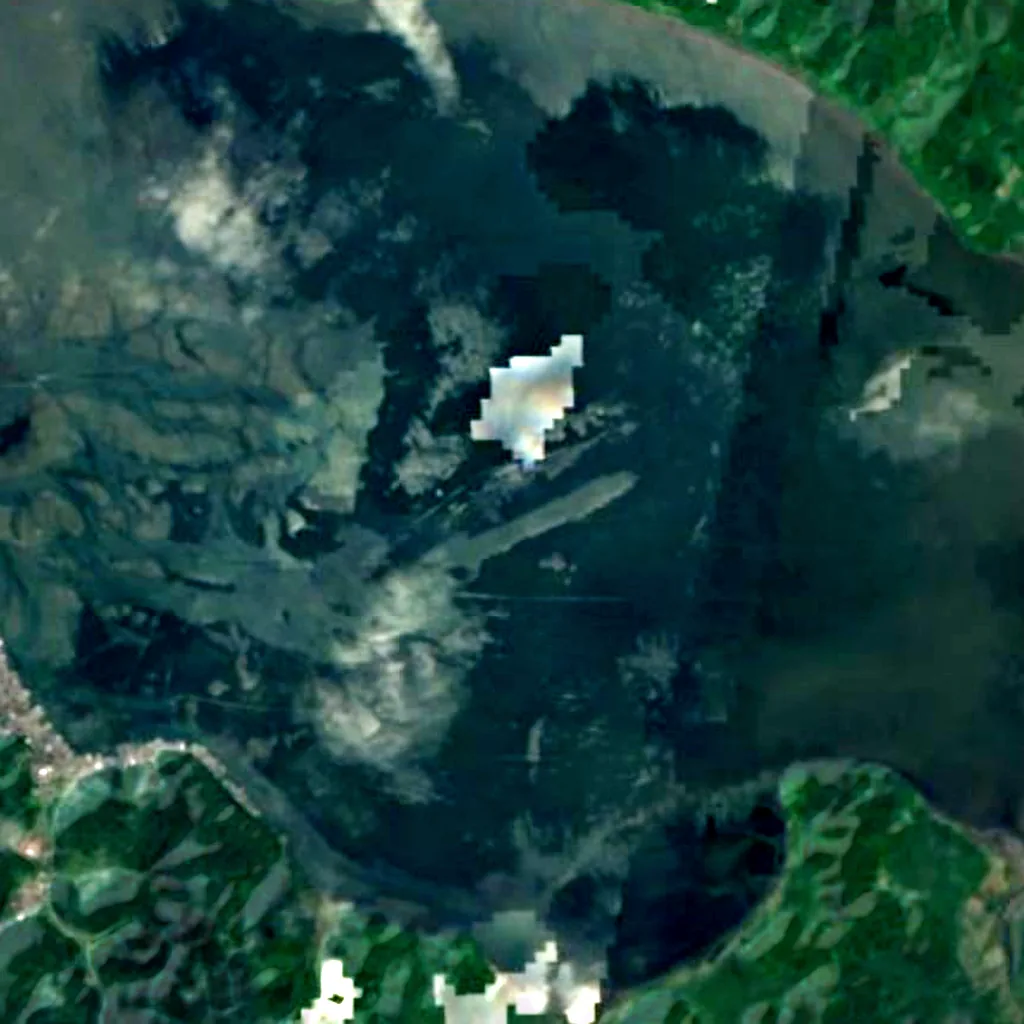 Lake Akkeshi seen from above (Sentinel-2)